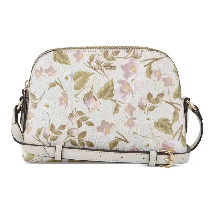 Cyra A List Crossbody Floral Logo Milk Women Nine West Crossbody