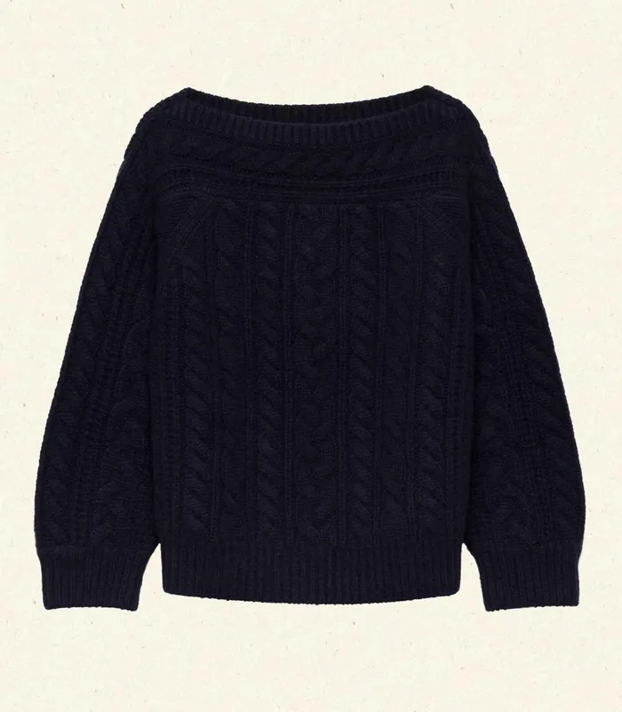 DEN Knitwear Women Cressida Cashmere Sweater Navy DEN Knitwear Women Cressida Cashmere Sweater Navy