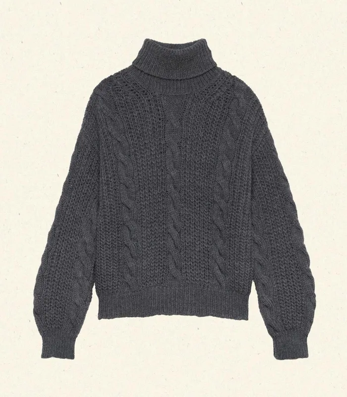 DEN Knitwear Women Leighton Sweater Dark Grey DEN Knitwear Women Leighton Sweater Dark Grey