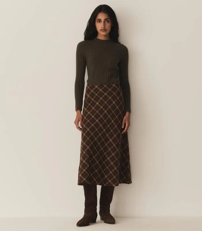 DEN Skirts Women Elowen Skirt Cornwall Plaid