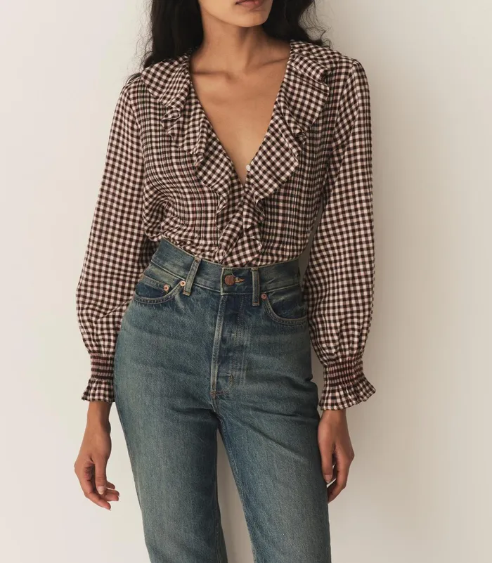 DEN Tops Women Hardy Top Delphine Plaid
