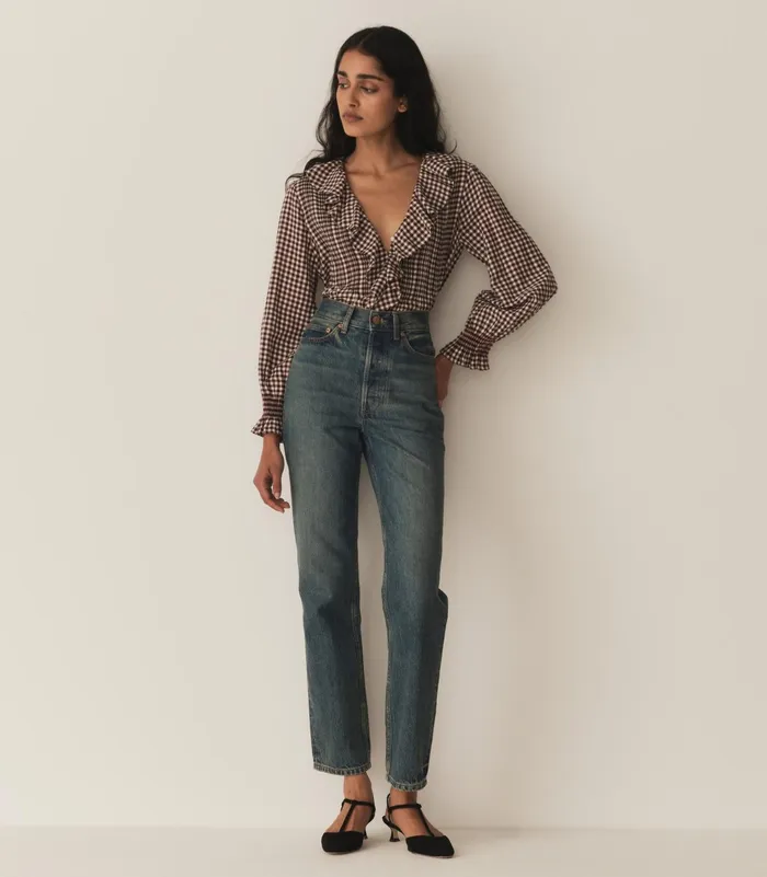 DEN Tops Women Hardy Top Delphine Plaid DEN Tops Women Hardy Top Delphine Plaid