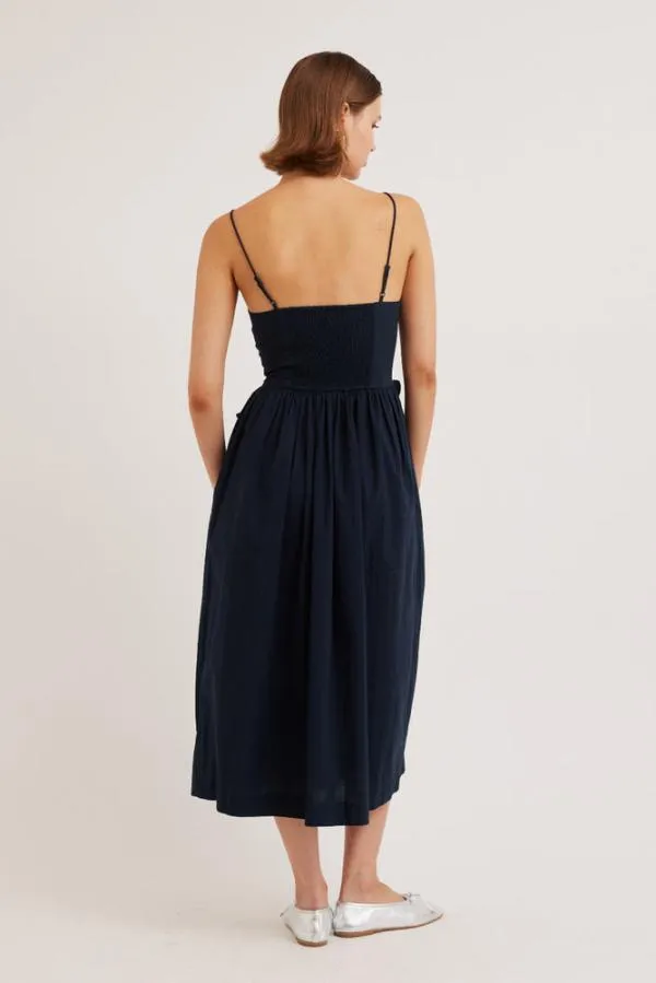 Damson Madder Dresses Women Penelope Apron Dress 8211 Navy