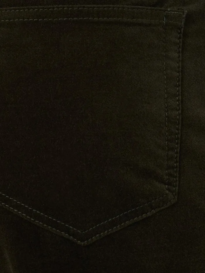 Delmont Velvet Tapered Jean Dark Green Women Jigsaw Party