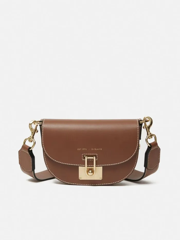 Denbigh Studded Leather Bag Tan Women Jigsaw Bags