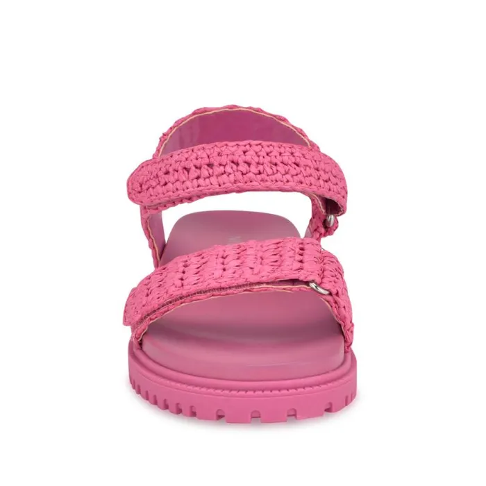 Dinrah Footbed Sandals Pink Women Nine West Sandals Dinrah Footbed Sandals Pink Women Nine West Sandals