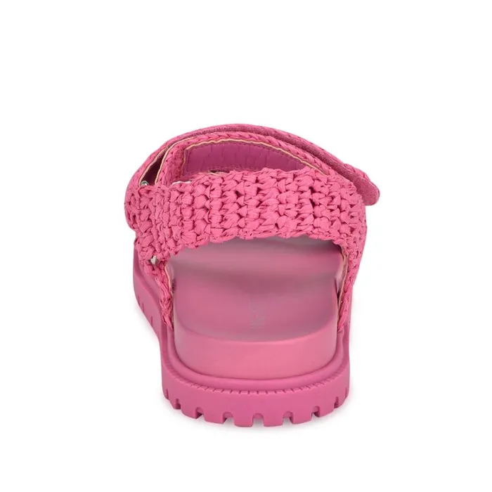 Dinrah Footbed Sandals Pink Women Nine West Sandals Dinrah Footbed Sandals Pink Women Nine West Sandals