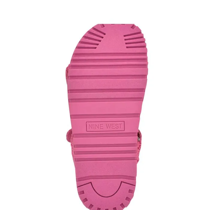 Dinrah Footbed Sandals Pink Women Nine West Sandals Dinrah Footbed Sandals Pink Women Nine West Sandals