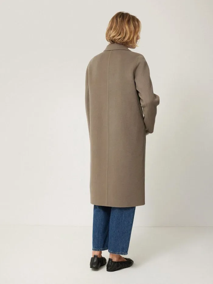 Double Faced Tailored Coat Mole Women Jigsaw Coats and Jackets