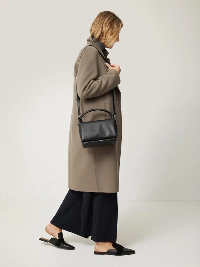 Double Faced Tailored Coat Mole Women Jigsaw Coats and Jackets