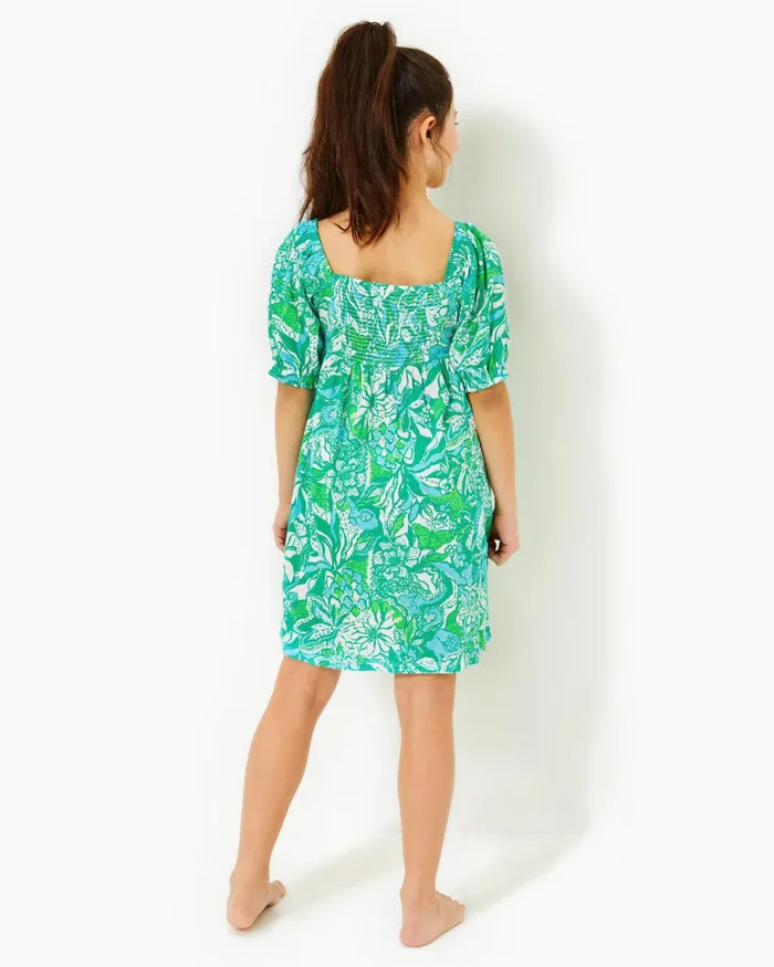Dresses and Rompers Girls Lilly Pulitzer Girls Mini Delaney Dress Botanical Green Safari Sangria Dresses and Rompers Girls Lilly Pulitzer Girls Mini Delaney Dress Botanical Green Safari Sangria