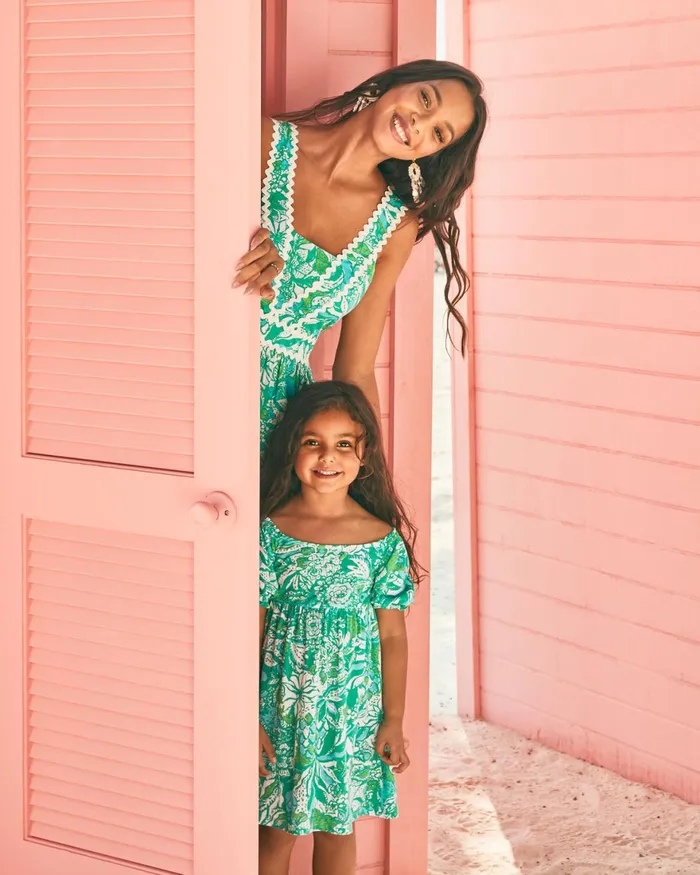 Dresses and Rompers Girls Lilly Pulitzer Girls Mini Delaney Dress Botanical Green Safari Sangria Dresses and Rompers Girls Lilly Pulitzer Girls Mini Delaney Dress Botanical Green Safari Sangria