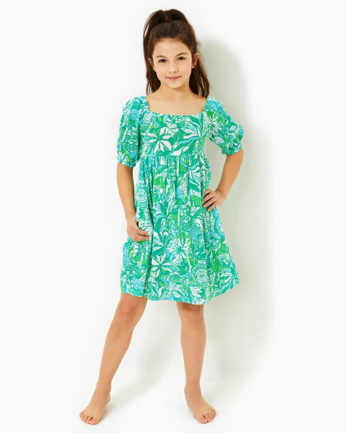 Dresses and Rompers Girls Lilly Pulitzer Girls Mini Delaney Dress Botanical Green Safari Sangria Dresses and Rompers Girls Lilly Pulitzer Girls Mini Delaney Dress Botanical Green Safari Sangria