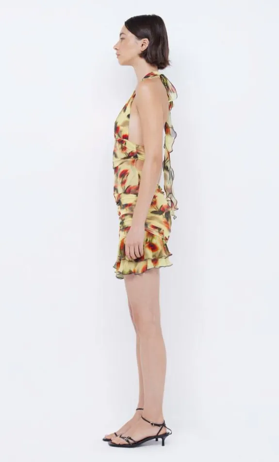 Dresses Bec Bridge Fiore Halter Mini Dress Citrus Rose