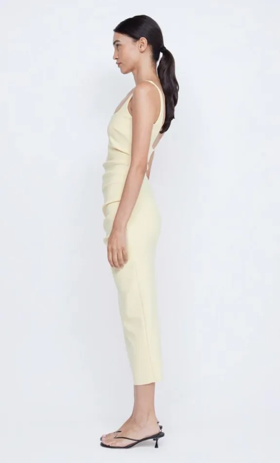 Dresses Bec Bridge Karina Tuck Midi Dress Butter Yellow