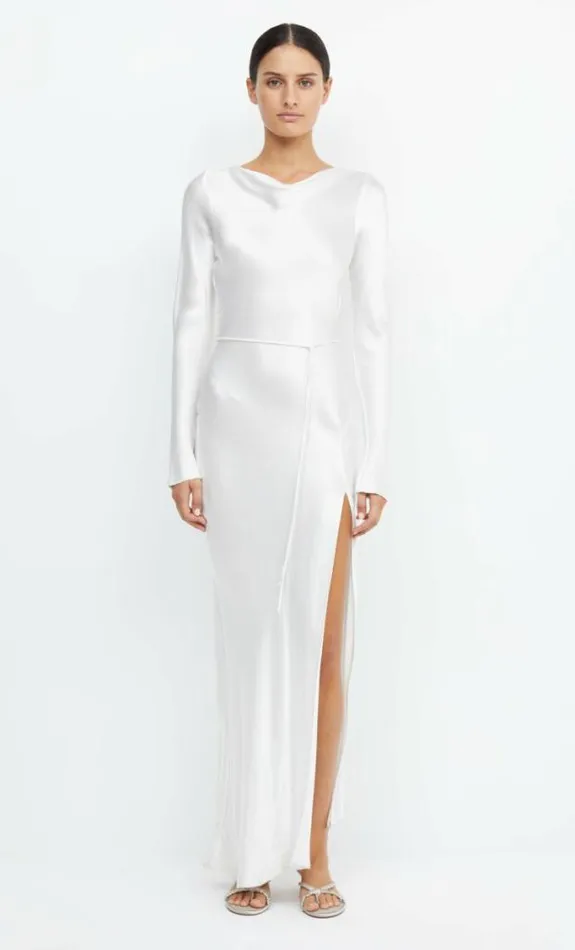Dresses Bec Bridge Moon Dance Long Sleeve Maxi Dress Ivory