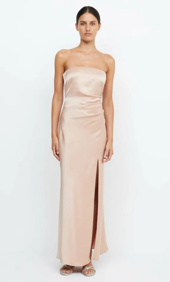 Dresses Bec Bridge The Dreamer Strapless Dress Rose Gold