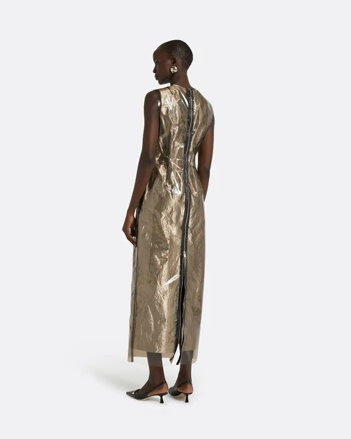 Dresses Safiyaa Women Amalia Taupe Midi Dress Astronaut