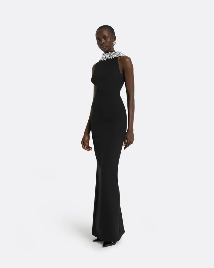 Dresses Safiyaa Women Holli Black Long Dress Black