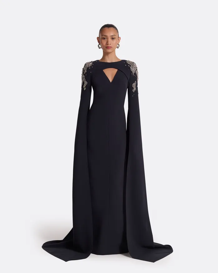 Dresses Safiyaa Women Sarita Midnight Navy Long Dress Midnight Navy