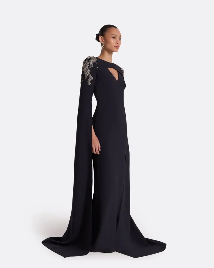 Dresses Safiyaa Women Sarita Midnight Navy Long Dress Midnight Navy