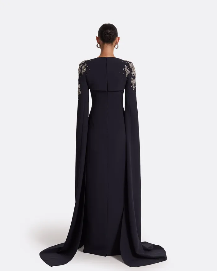 Dresses Safiyaa Women Sarita Midnight Navy Long Dress Midnight Navy