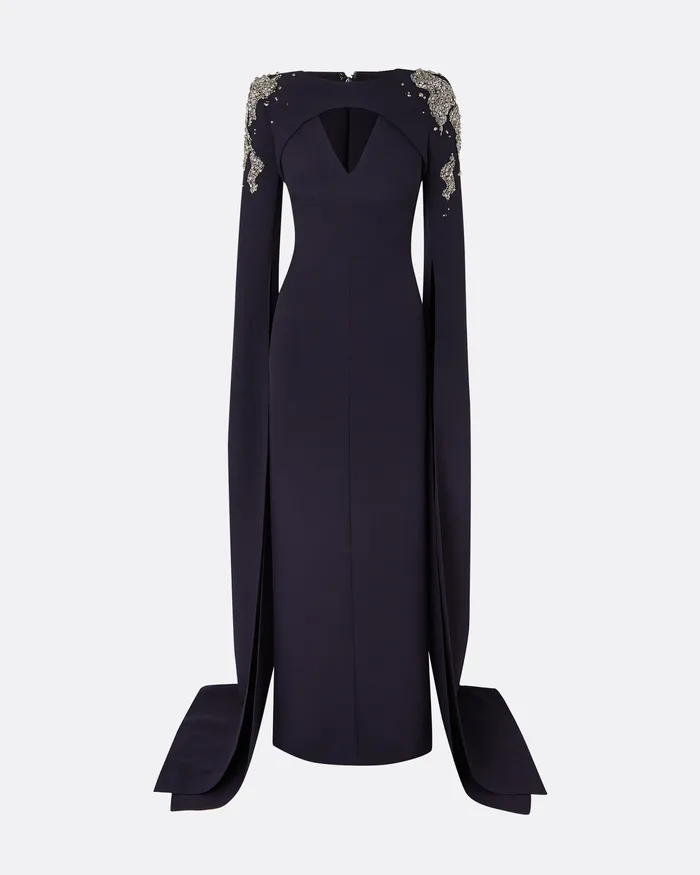 Dresses Safiyaa Women Sarita Midnight Navy Long Dress Midnight Navy