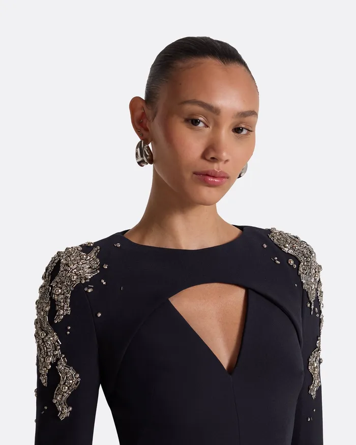 Dresses Safiyaa Women Sarita Midnight Navy Long Dress Midnight Navy