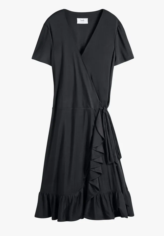 Dresses Women Hush Jersey Frill Wrap Dress Black