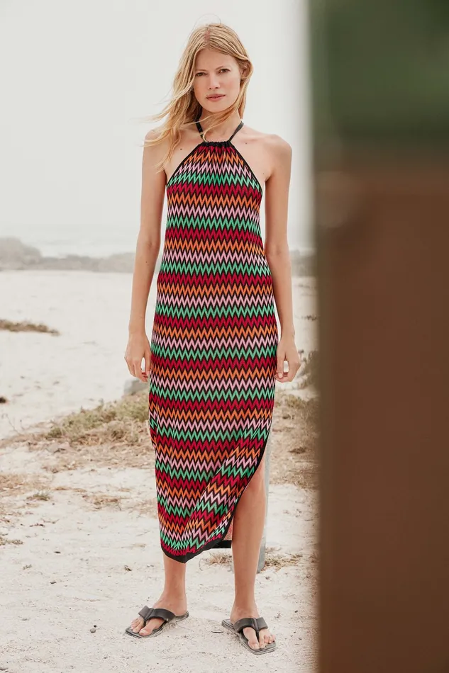 Dresses Women Hush Martina Halterneck Knitted Dress Black Multi