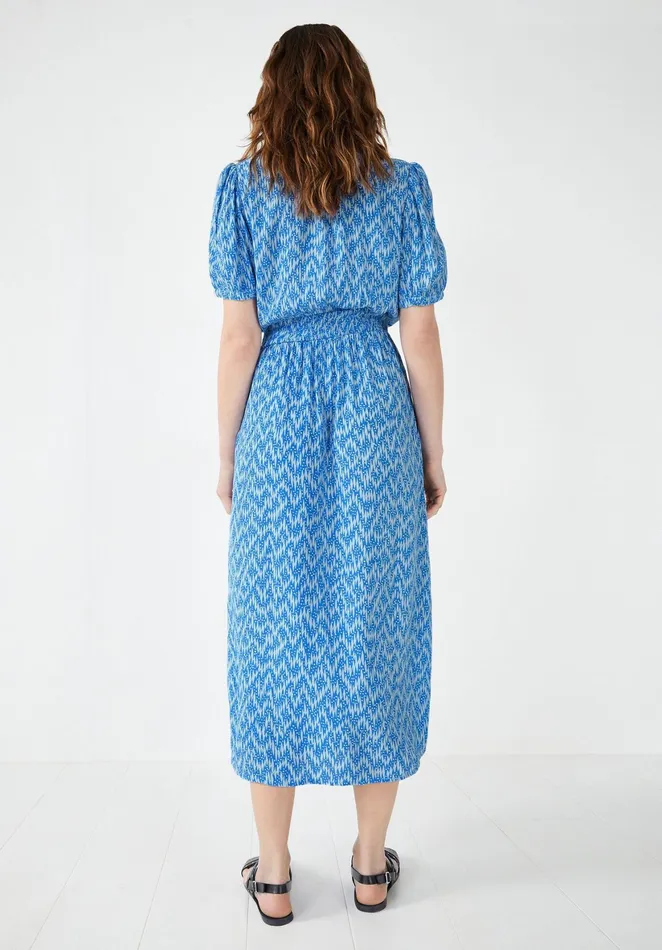 Dresses Women Hush Pip Midi Dress Zig Zag Blue White