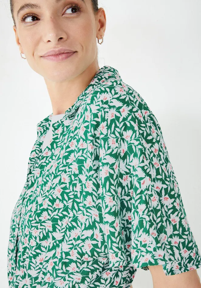 Dresses Women Hush Ren Shirt Dress Leafy Floral Green