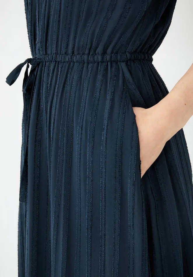 Dresses Women Hush Ren Striped Textured Dress Midnight Navy Blue