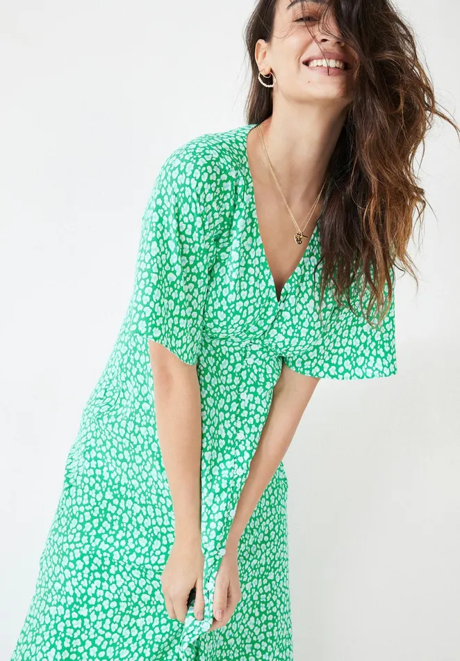 Dresses Women Hush Valeria Tea Dress Graphic Leopard Green