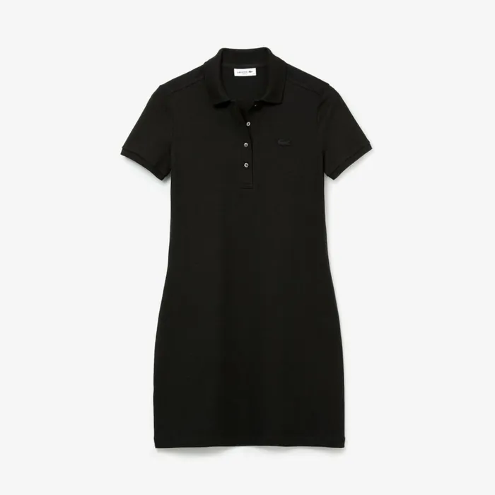 Dresses Women Lacoste Women039s Slim Fit Stretch Cotton Piqu Polo Dress Black 031
