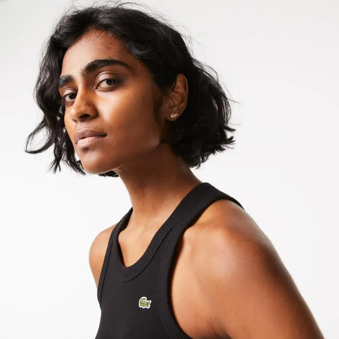 Dresses Women Lacoste Womens Sleeveless Organic Cotton Dress Black 031