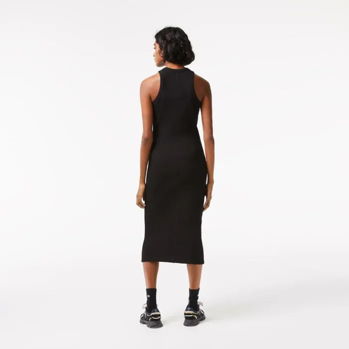 Dresses Women Lacoste Womens Sleeveless Organic Cotton Dress Black 031