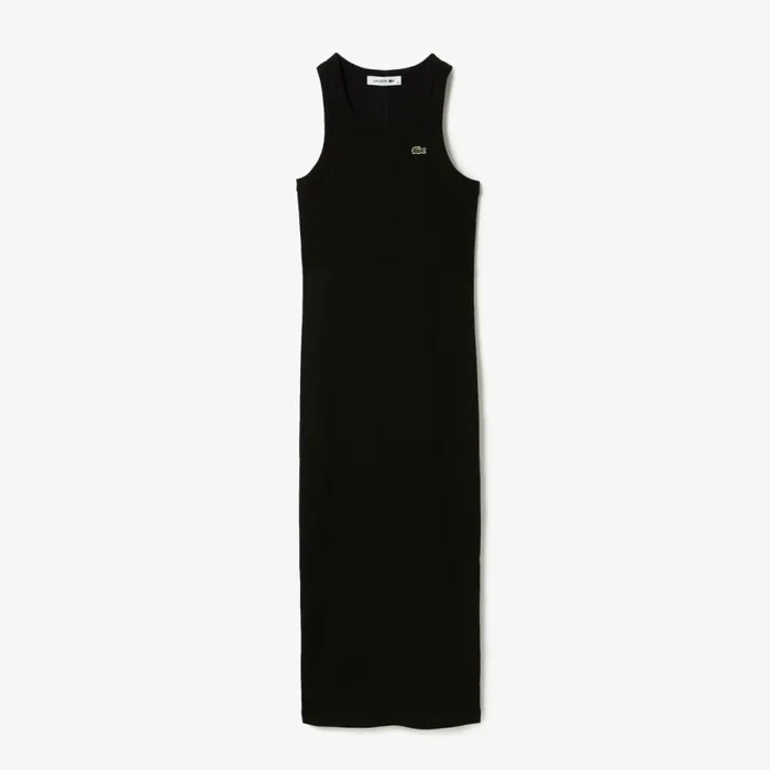 Dresses Women Lacoste Womens Sleeveless Organic Cotton Dress Black 031