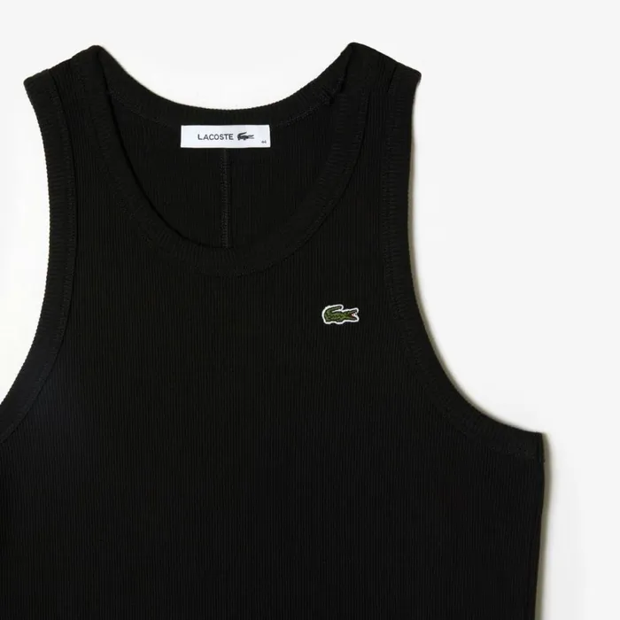 Dresses Women Lacoste Womens Sleeveless Organic Cotton Dress Black 031