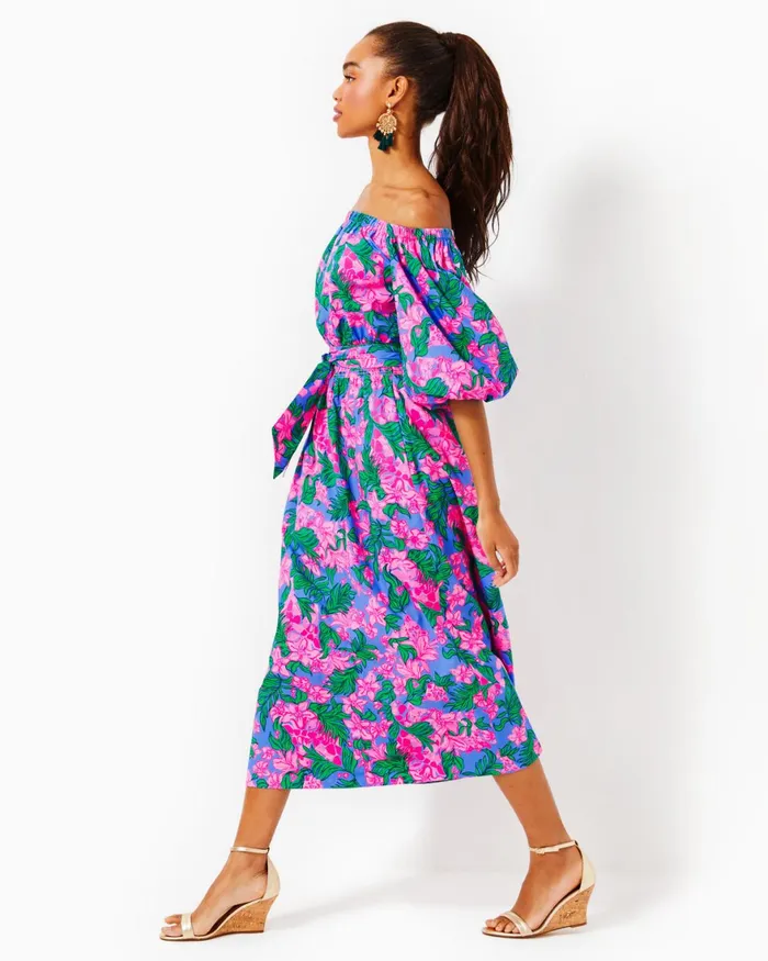 Dresses Women Lilly Pulitzer Cath Dress Aegean Navy Beach Path Dresses Women Lilly Pulitzer Cath Dress Aegean Navy Beach Path