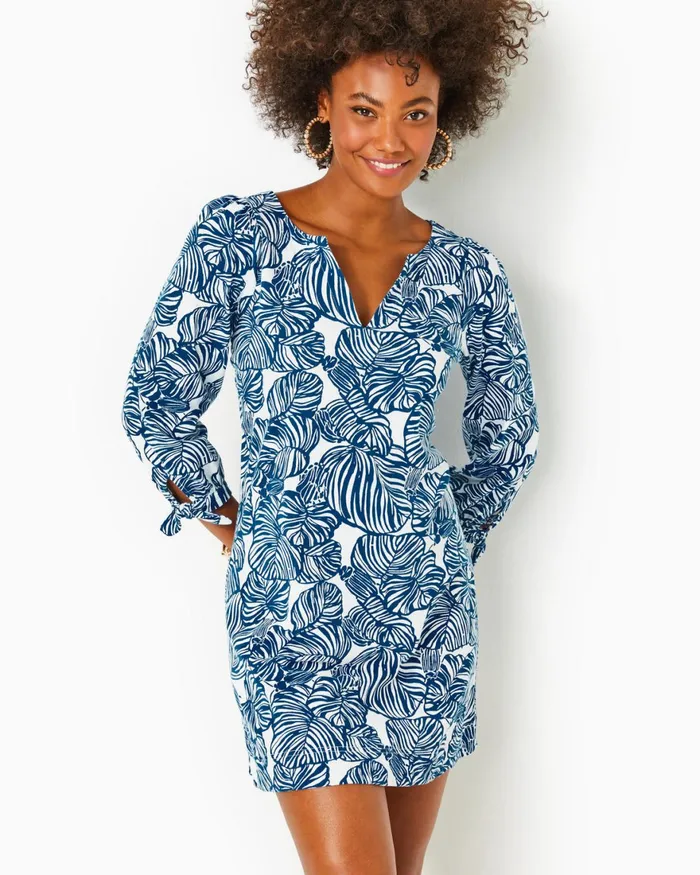 Dresses Women Lilly Pulitzer Cath Dress Aegean Navy Beach Path Dresses Women Lilly Pulitzer Cath Dress Aegean Navy Beach Path
