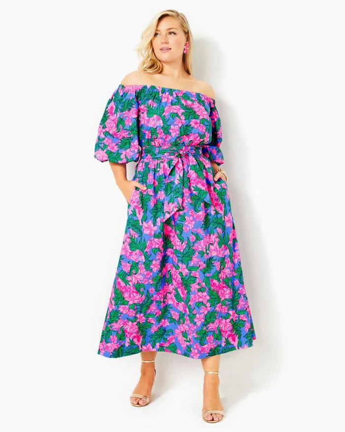 Dresses Women Lilly Pulitzer Cath Dress Aegean Navy Beach Path Dresses Women Lilly Pulitzer Cath Dress Aegean Navy Beach Path