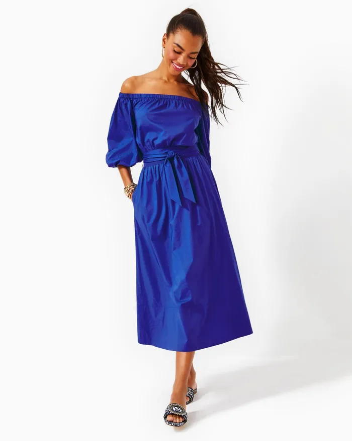 Dresses Women Lilly Pulitzer Cath Dress Aegean Navy Beach Path Dresses Women Lilly Pulitzer Cath Dress Aegean Navy Beach Path