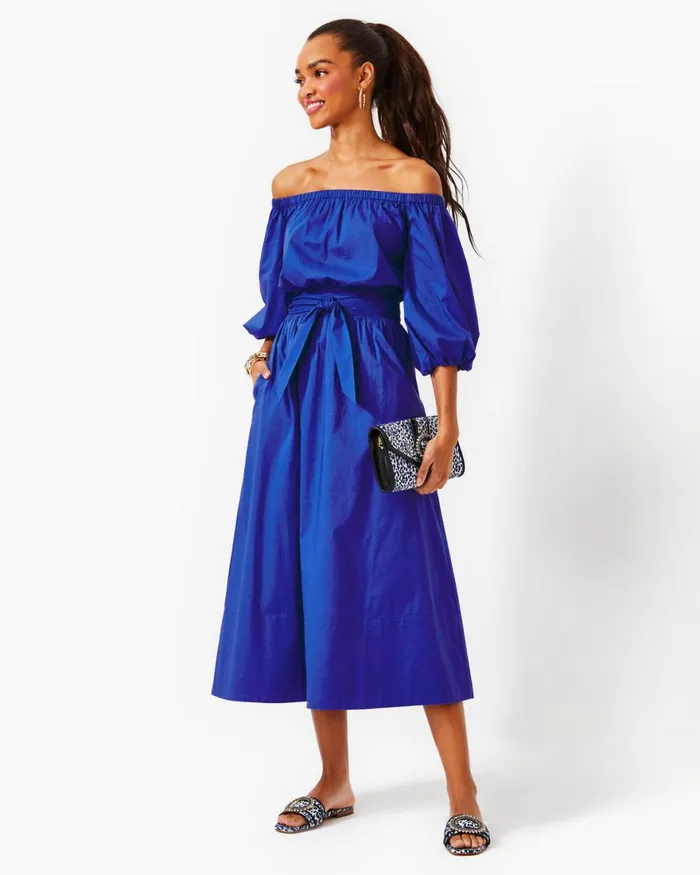 Dresses Women Lilly Pulitzer Cath Dress Aegean Navy Beach Path Dresses Women Lilly Pulitzer Cath Dress Aegean Navy Beach Path