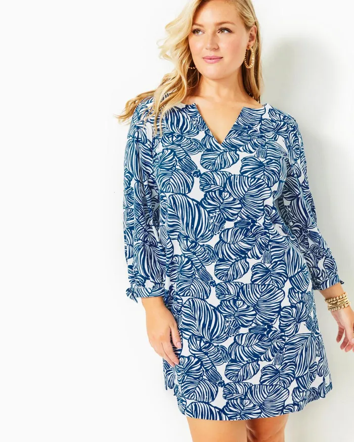 Dresses Women Lilly Pulitzer Cath Dress Aegean Navy Beach Path Dresses Women Lilly Pulitzer Cath Dress Aegean Navy Beach Path