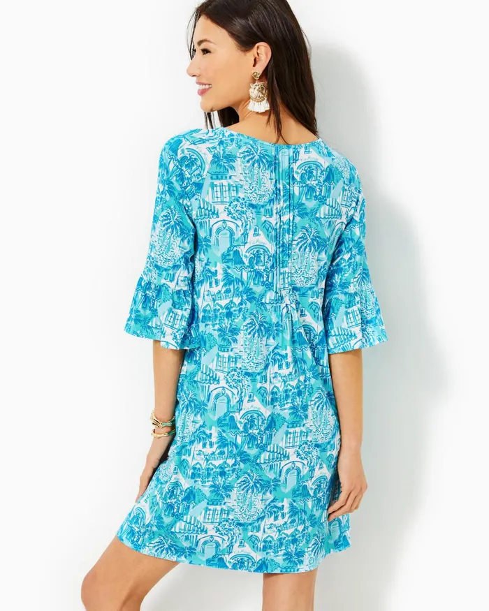Dresses Women Lilly Pulitzer Cath Dress Aegean Navy Beach Path Dresses Women Lilly Pulitzer Cath Dress Aegean Navy Beach Path