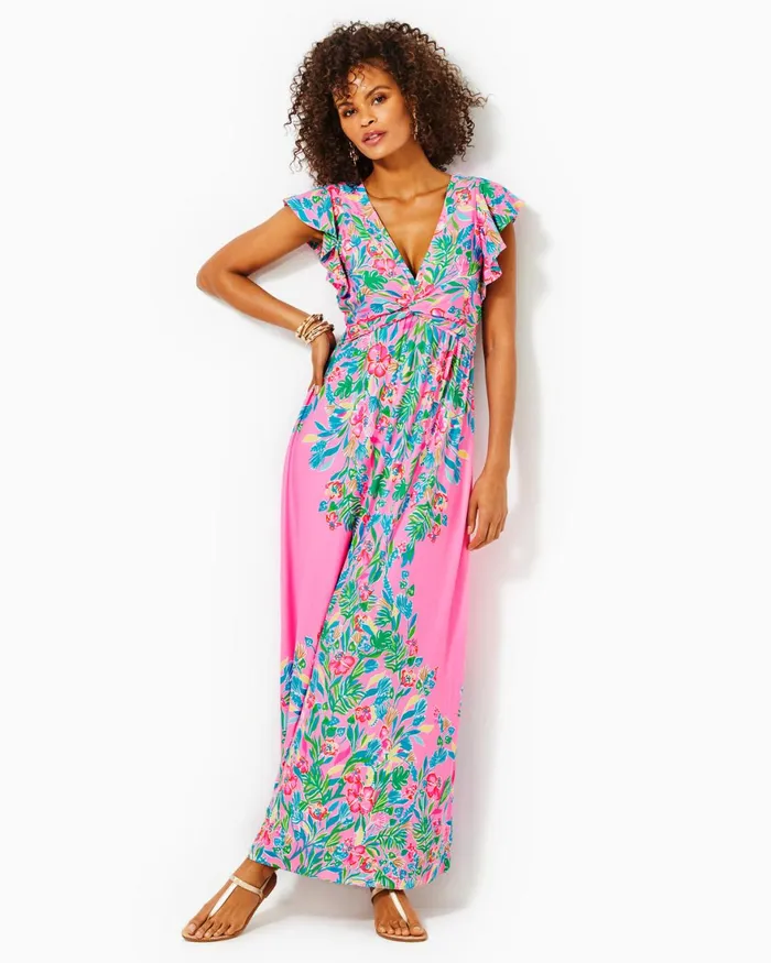 Dresses Women Lilly Pulitzer Joellane Tiered Maxi Dress Aegean Navy Calypso Coast Dresses Women Lilly Pulitzer Joellane Tiered Maxi Dress Aegean Navy Calypso Coast