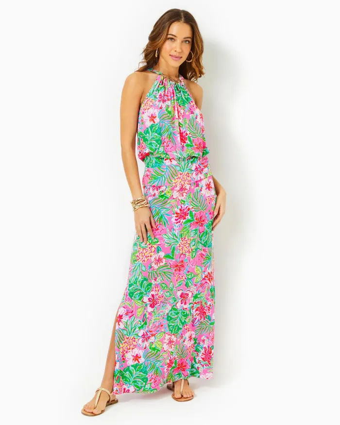 Dresses Women Lilly Pulitzer Joellane Tiered Maxi Dress Aegean Navy Calypso Coast Dresses Women Lilly Pulitzer Joellane Tiered Maxi Dress Aegean Navy Calypso Coast