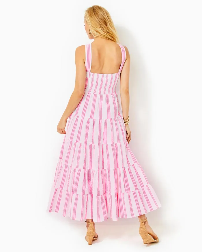 Dresses Women Lilly Pulitzer Joellane Tiered Maxi Dress Aegean Navy Calypso Coast Dresses Women Lilly Pulitzer Joellane Tiered Maxi Dress Aegean Navy Calypso Coast