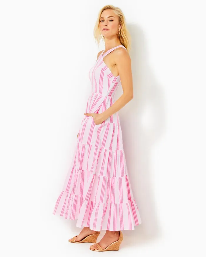 Dresses Women Lilly Pulitzer Joellane Tiered Maxi Dress Aegean Navy Calypso Coast Dresses Women Lilly Pulitzer Joellane Tiered Maxi Dress Aegean Navy Calypso Coast